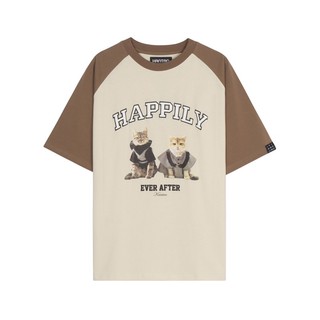 Áo thun unisex cổ tròn HAPPILY