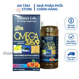 Viên dầu cá Omega 369 Nature Life Bổ não, sáng mắt, khỏe mạnh tim mạch, tăng cường trí nhớ