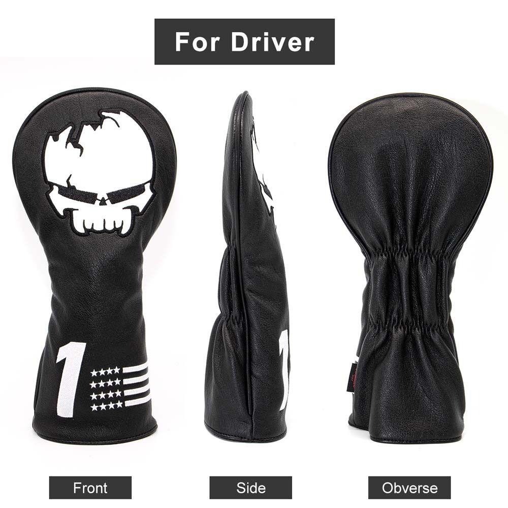 Vỏ Bọc Đầu Gậy Đánh Golf Bằng Da PU Thêu Họa Tiết Đầu Lâu Aventine 1,3Ut