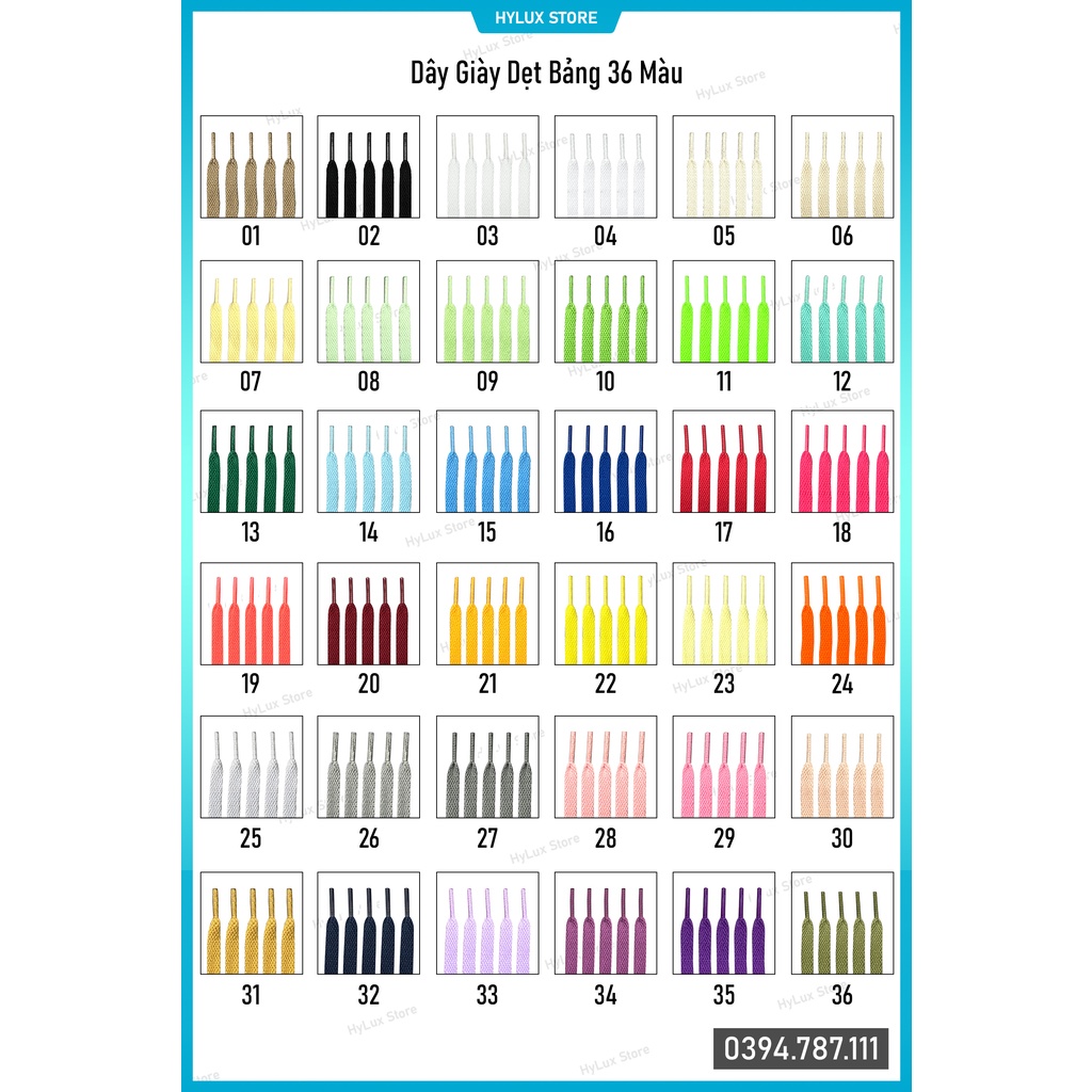 Dây giày dẹt loại xịn chiều dài 160cm - Dây giày thể thao