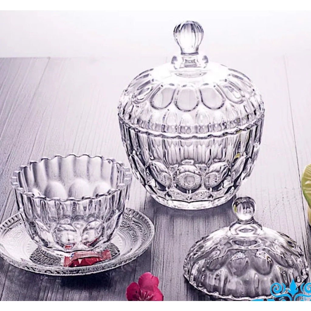 Thố Mứt Thủy Tinh Pha Lê Bi Tròn Nhỏ Sang Trọng 1064-4