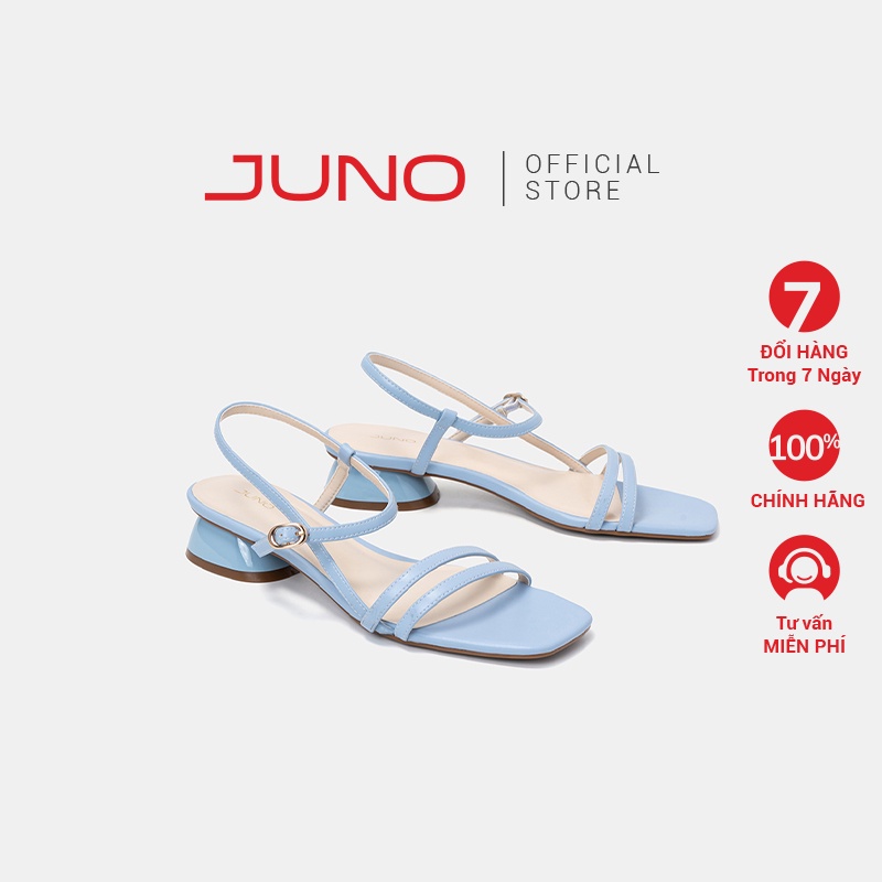 Giày Sandal 3cm Thời Trang JUNO Quai Mảnh Gót Cách Điệu SD03062