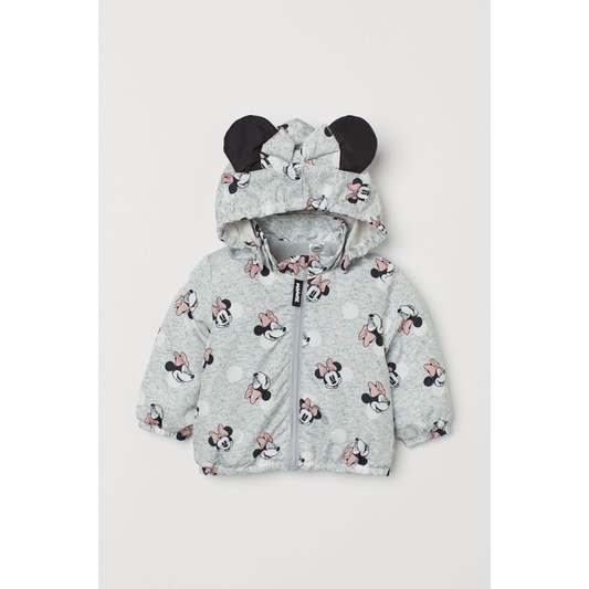 Áo khoác có mũ hoạ tiết minnie xinh xắn cho bé gái săn sale China sz 2-3y