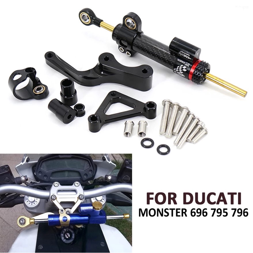 Phù Hợp Bộ Thiết Bị Giảm Xóc Cho Vô Lăng Xe DUCATI Monster 696 796 795 1100 S 2008