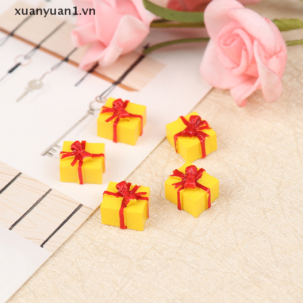 Set 5 Hộp Quà Mini 1 / 12 Dùng Để Trang Trí Nhà Búp Bê