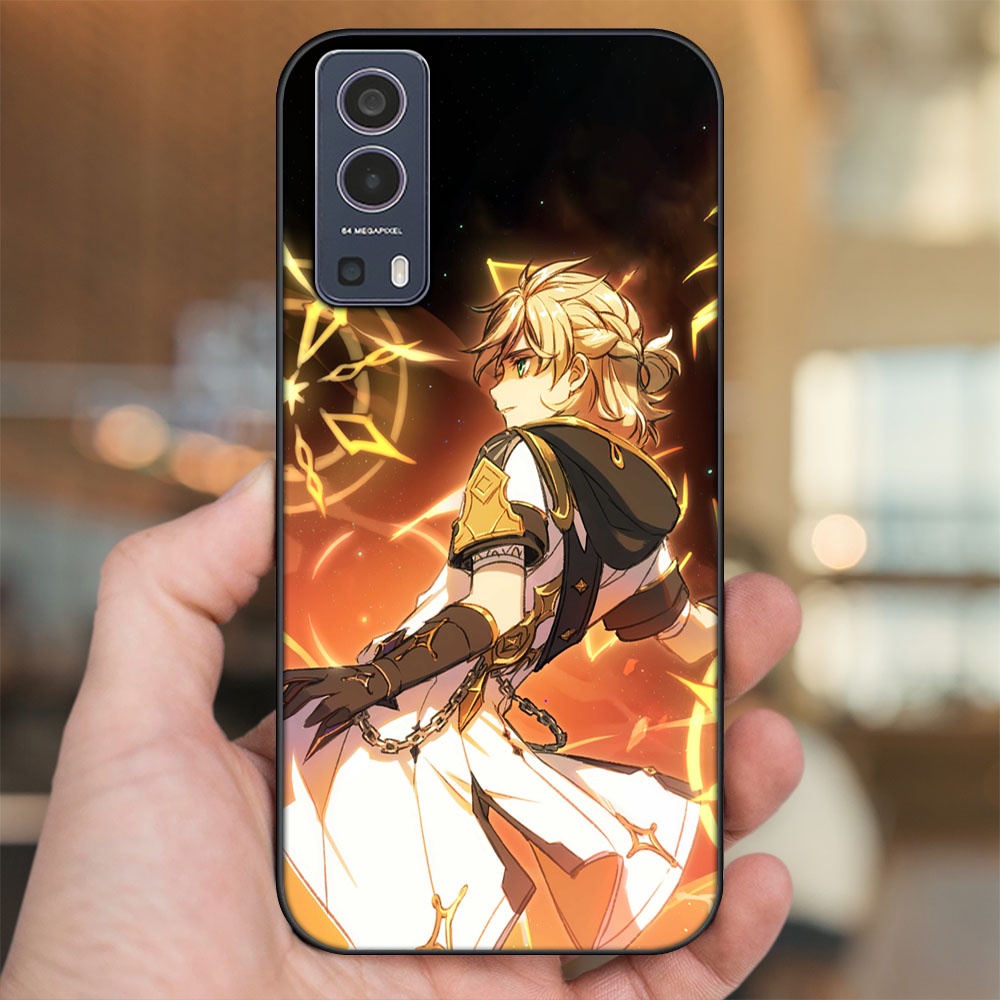 Ốp lưng Vivo Y72 5G viền đen in hình Albedo Genshin Impact