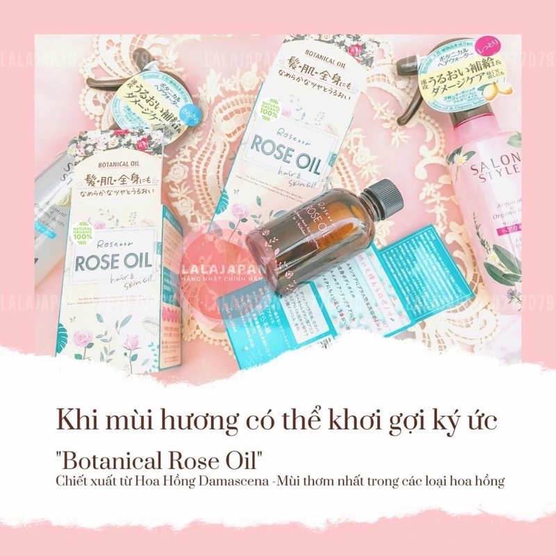 Dầu dưỡng Rose Oil Nhật Bản tinh dầu hoa hồng 60ml