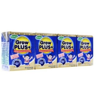 Lốc 4 hộp sữa bột pha sẵn Grow plus+ xanh, hộp 180ml/110ml