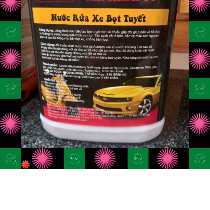 Nước rửa xe ô tô xe máy bọt tuyết Car Shampoo Auto Pro - 1 Can 5L (Phân phối bởi Gom Sỉ)