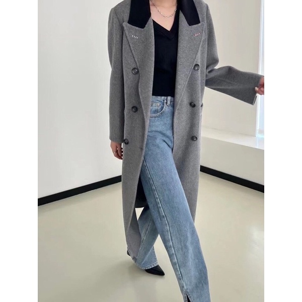 Áo khoác dạ dáng dài phong cách hàn quốc cao cấp Maison Margiela MM6