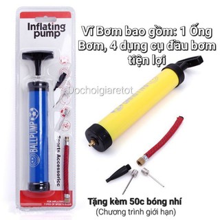 Dụng cụ ống bơm bong bóng, banh đa năng tiện lợi bơm banh, niệm hơi tặng kèm 50c bong bóng nhí