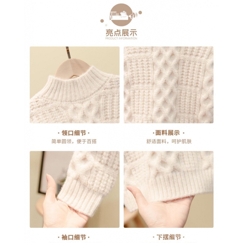 Áo Sweater Dày Chui Đầu Lót Lông Cừu Thời Trang Thu Đông Phong Cách Mới Cho Bé Trai