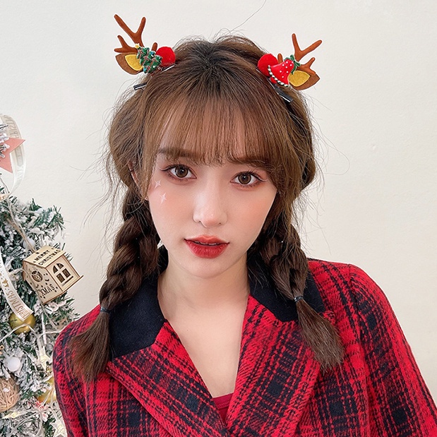 Kẹp Tóc Hình Sừng Tuần Lộc Dễ Thương Cho Bé Gái