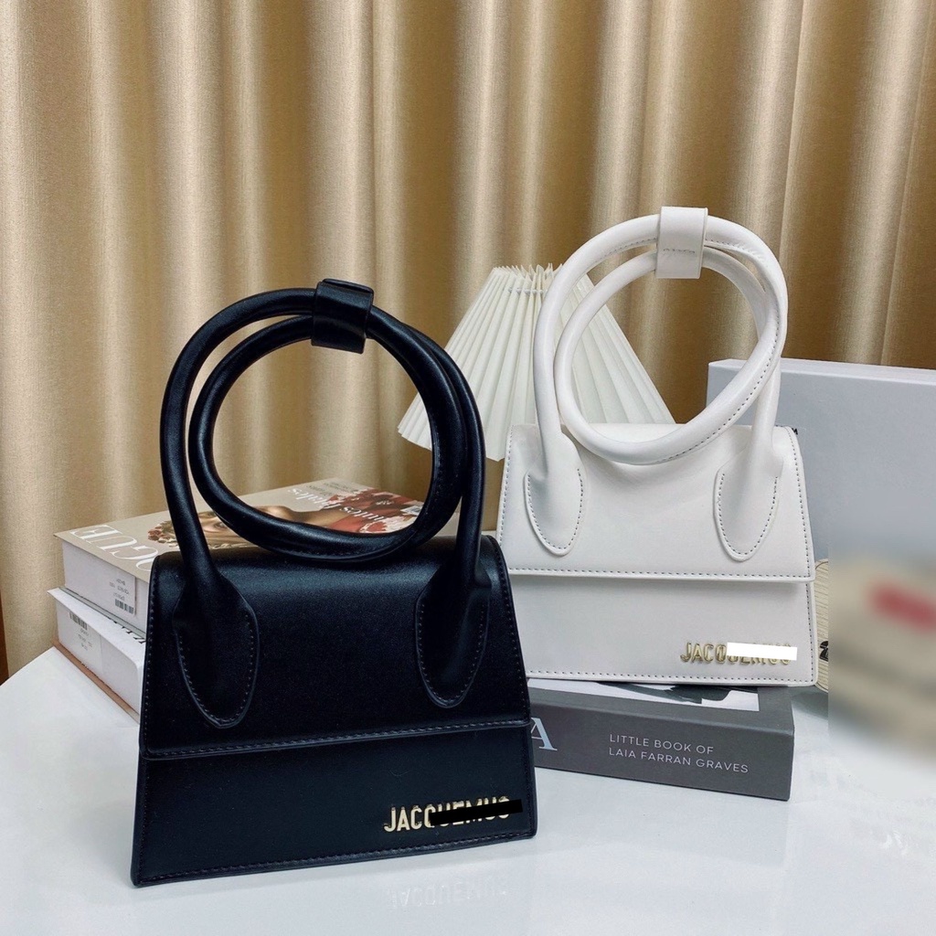 Túi xách nữ cầm tay đeo chéo đeo vai thời thượng quai xoắn có nút bấm LK297