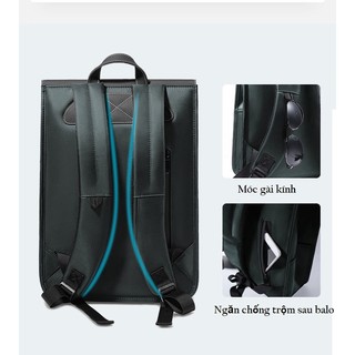 Balo thời trang đựng laptop nắp da.