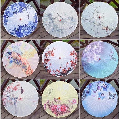 Ô cổ trang loại đẹp hoa văn nhiều cute dễ thương phong cách Nhật Bản cổ phong Hán phục Việt phục trang trí decor 82cm