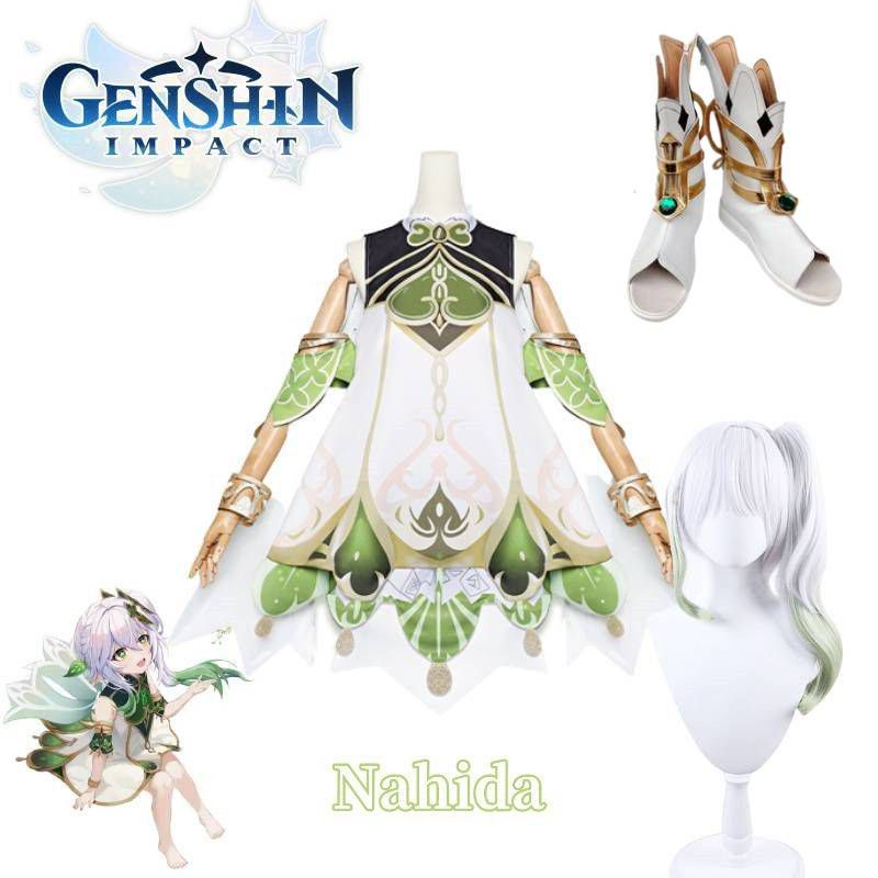 Genshin Giày Bốt Da pu Cổ Thấp Hóa Trang nahida Tác Động Cao Chất Lượng Cho Nữ