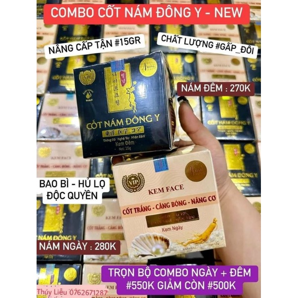 Combo Kem Face Nicos Cốt Nám Đông Y + Kem Face Cốt Trắng Nicos Nâng Cơ Chính Hãng MẪU MỚI