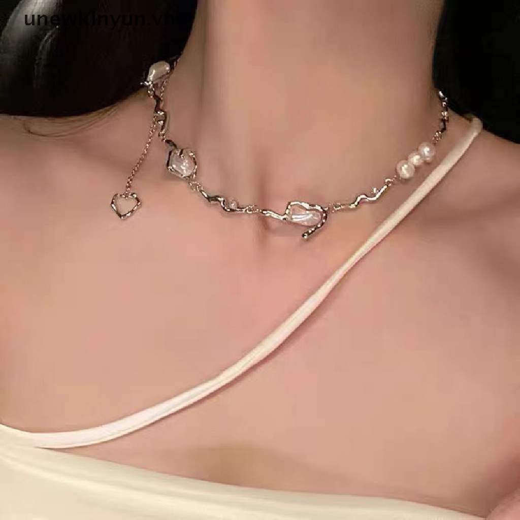 Uu Vòng Cổ Choker Ngọc Trai Hình Hoa Không Đều Thanh Lịch Ngọc Trai Nước Ngọt Tự Nhiên Thời Trang Baroque Cho Nữ