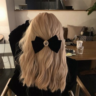 Kẹp Tóc Hàn Quốc Kẹp Tóc Nơ Jisoo Đính Hoa Trà Tiểu Thư Quý Phái