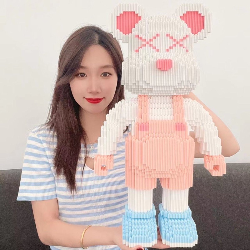 Lego Gấu Bearick Size Đại 55Cm Màu Mới (Kèm búa), Đồ Chơi Lắp Ráp Thông Minh