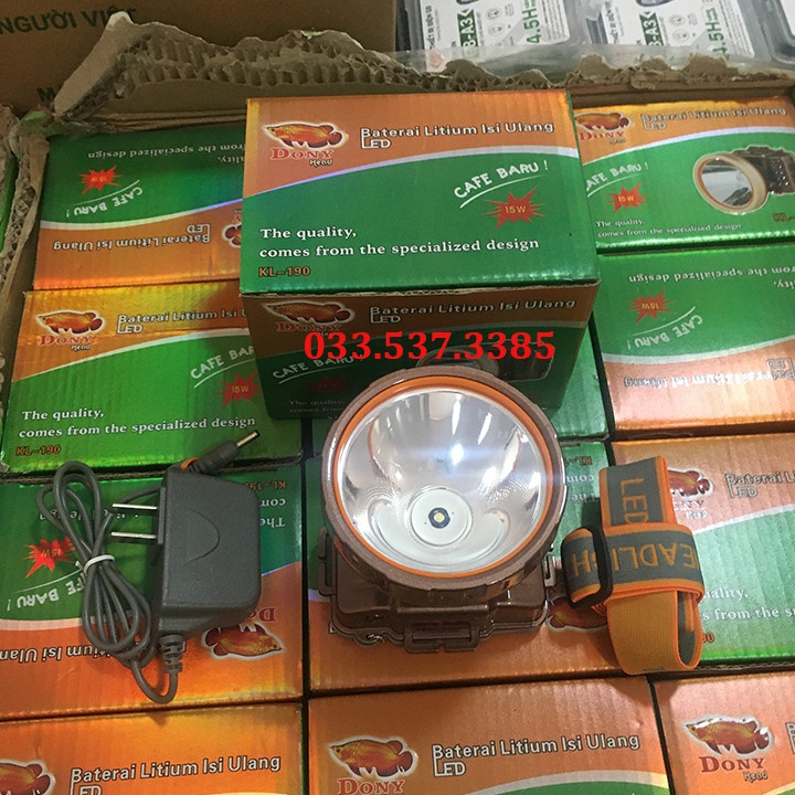 Đèn bin siêu sáng, đèn pin siêu sáng đội đầu Kl 190 chống nước, chống cháy nổ