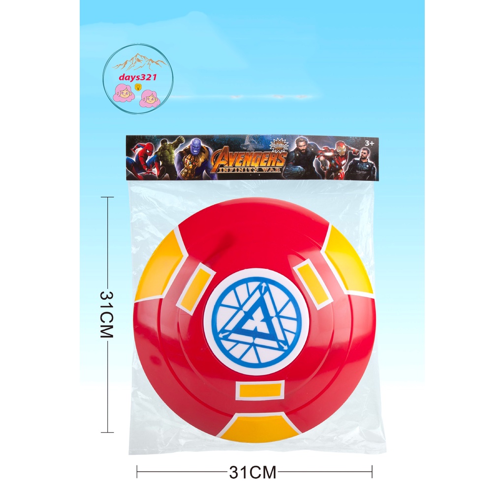 Khiên Phát Sáng Người Sắt IRONMAN Có Đèn Nhạc Đội Trưởng Mỹ Cho Bé Hóa Trang Halloween