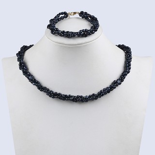 Bộ trang sức ngọc trai nhiều lớp thời trang 4-5mm