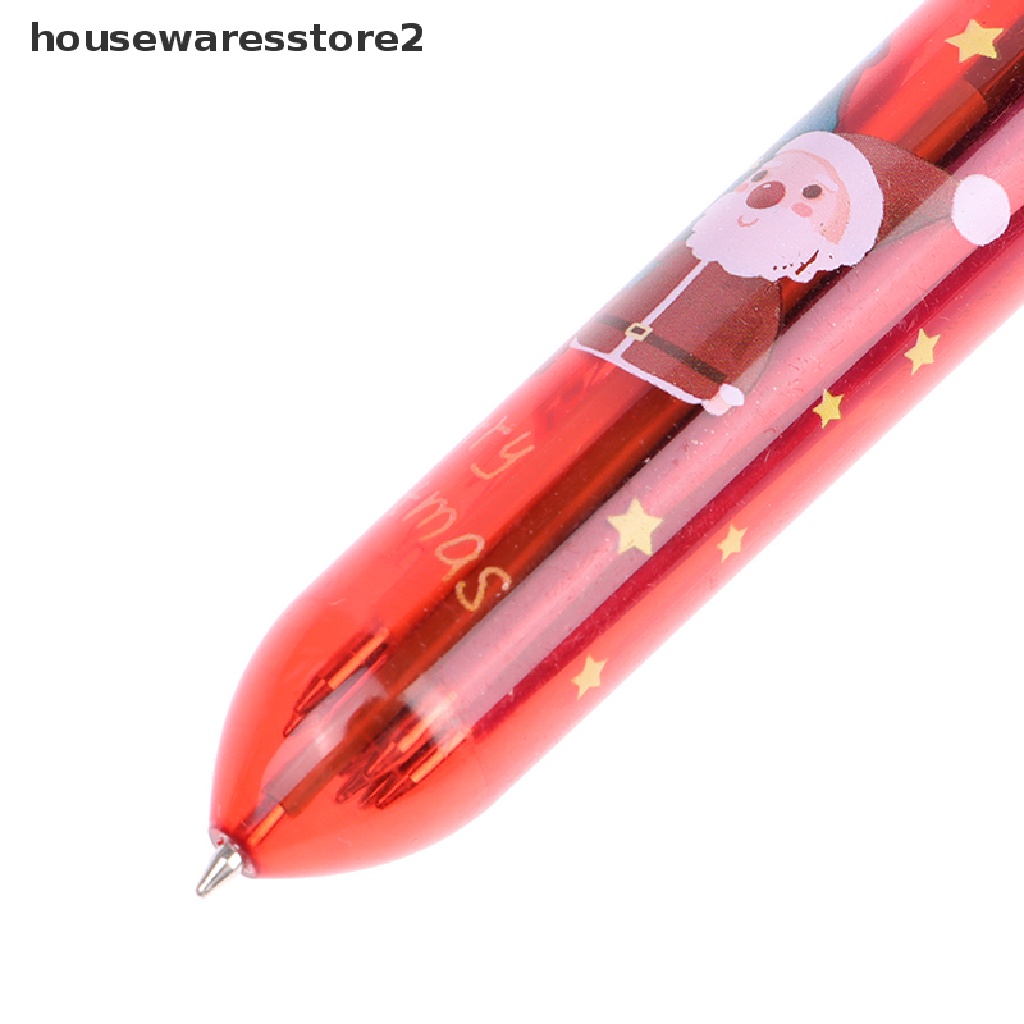 Bút Bi 10 Màu Ngòi 0.5MM 2 Họa Tiết Giáng Sinh Dễ Thương