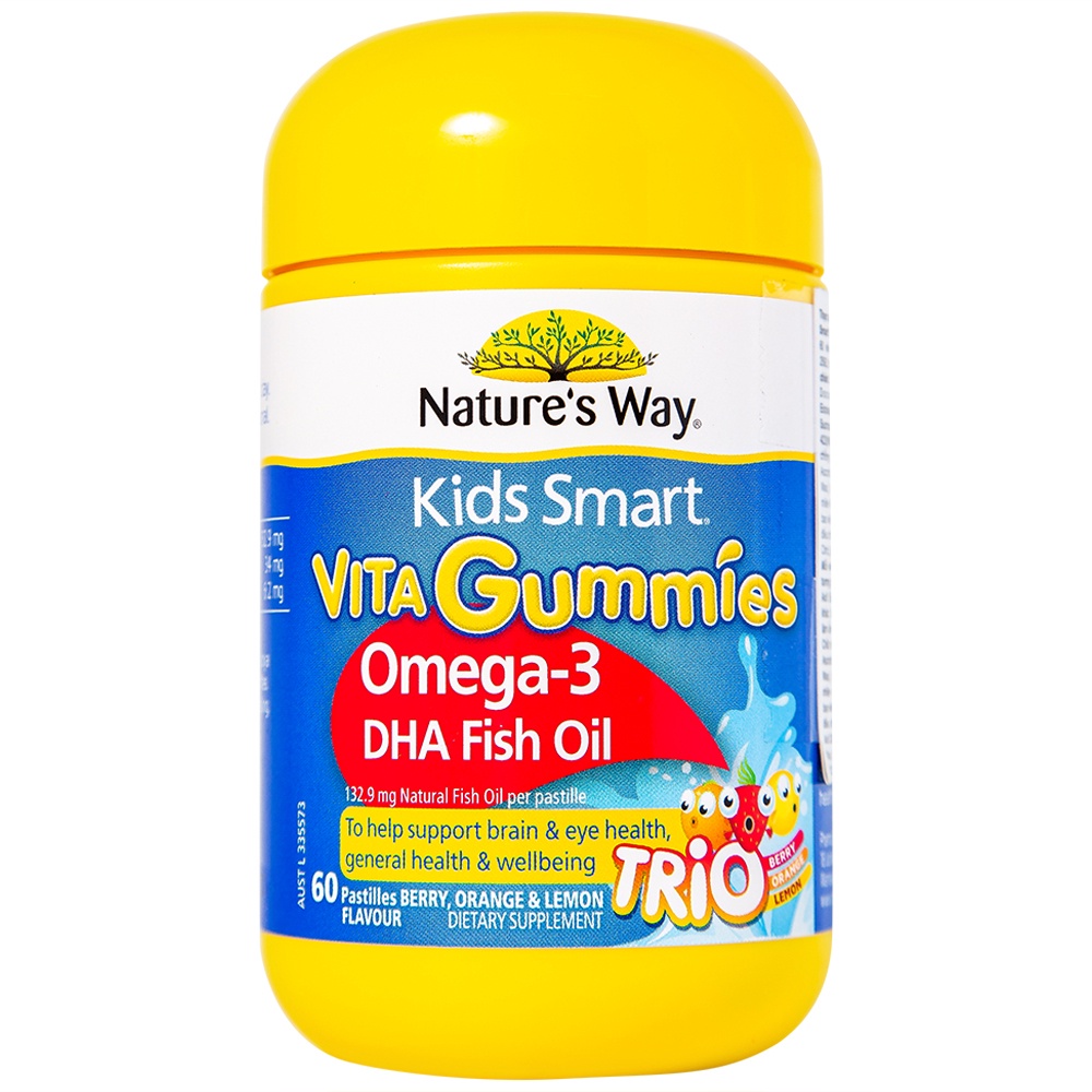 Kẹo Dẻo bổ sung Vitamin C / Kẽm / Rau cũ / Mutivitamin / Omega -3  Gummies Nature’s Way Úc Các Loại 60v cho bé từ 2 tuổi