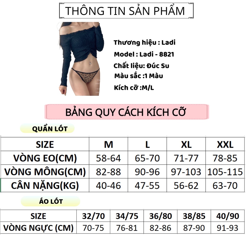 Quần Lót Nữ Đúc Su LADI Họa Tiết Da Báo Thiết Kế Mềm Mại Thoáng Mát MÃ 8821