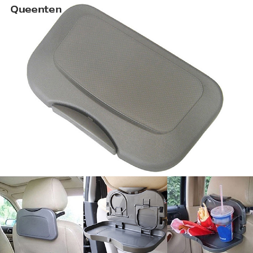 Queenten Khay Giá Đỡ Cốc Nước Uống Gấp Lại Được Để Phía Sau Ghế Ngồi Xe Hơi Mới QT