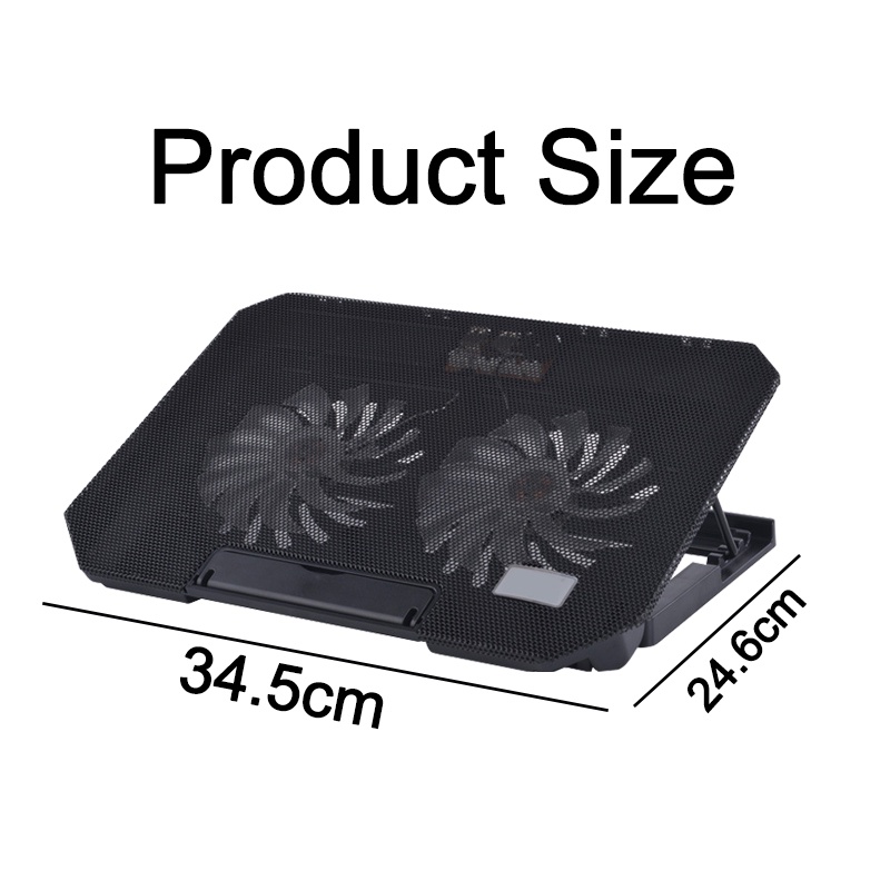 Đế Nâng Tản Nhiệt Laptop,  Giá đỡ tản nhiệt máy tính cho laptop từ 14 đến 15.6 inch 2 Fan , Đế Nâng 45 Độ.