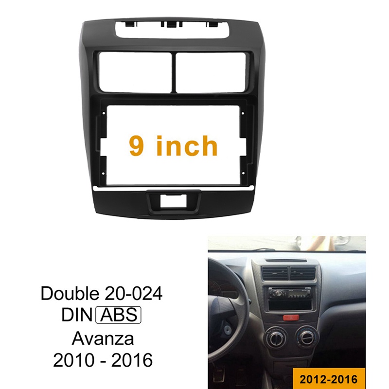 Khung Gắn Bảng Điều Khiển Radio / DVD 9 Inch Chuyên Dụng Cho Xe Hơi TOYOTA Avanza 2010-2016