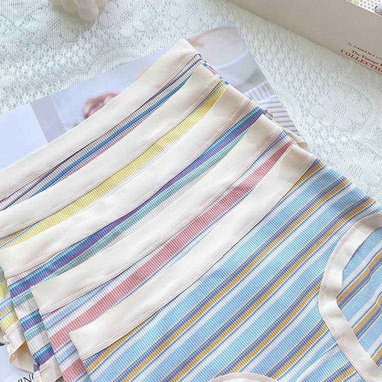 Quần Lót Nữ Cotton Softie Cầu Vồng Gân Tăm Tàng Hình  Thể Thao 688