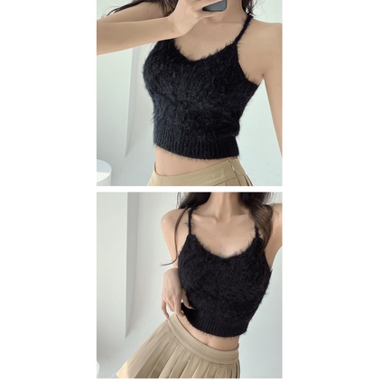 NZN Áo hai dây Cổ Yếm Buộc Dây Gợi Cảm Hợp Thời Trang