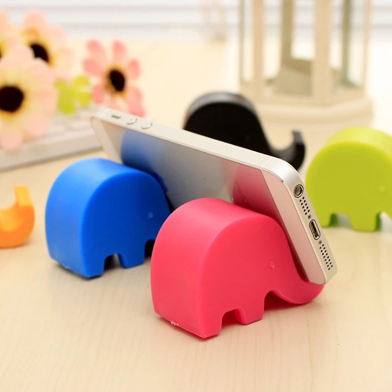 Ngẫu nhiên đầy màu sắc dễ thương Cartoon Mini Elephant Design Điện thoại di động Lazy Holder Desktop Holder Dễ thương Portable Holder
