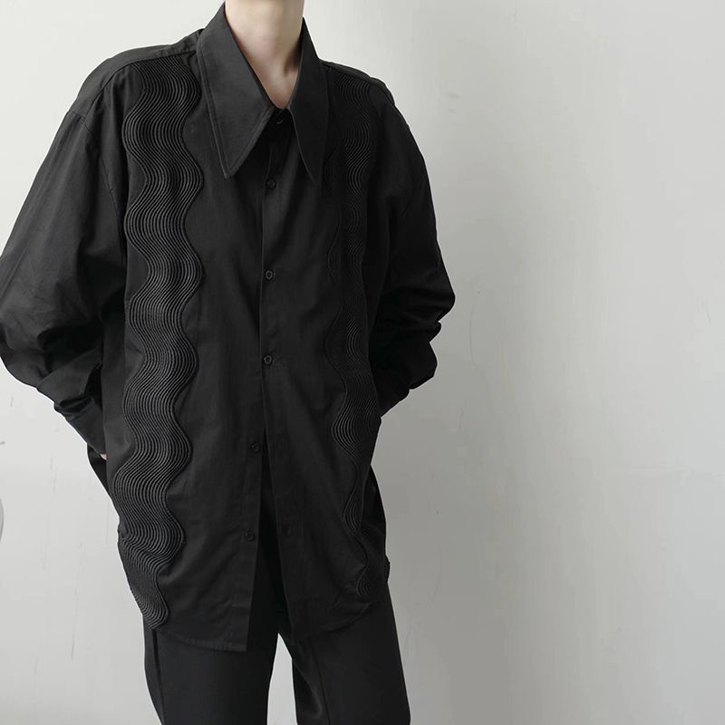 Áo Sơ Mi Dáng Rộng Phong Cách Hàn Quốc Cao Cấp Sang Trọng Cho Nam