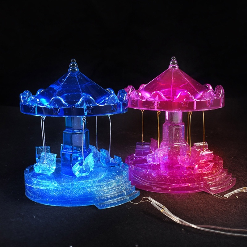 Bộ Khuôn Nhựa Hình Vòng Quay Ngựa Gỗ DIY Trang Trí Nhà Cửa Xe Hơi