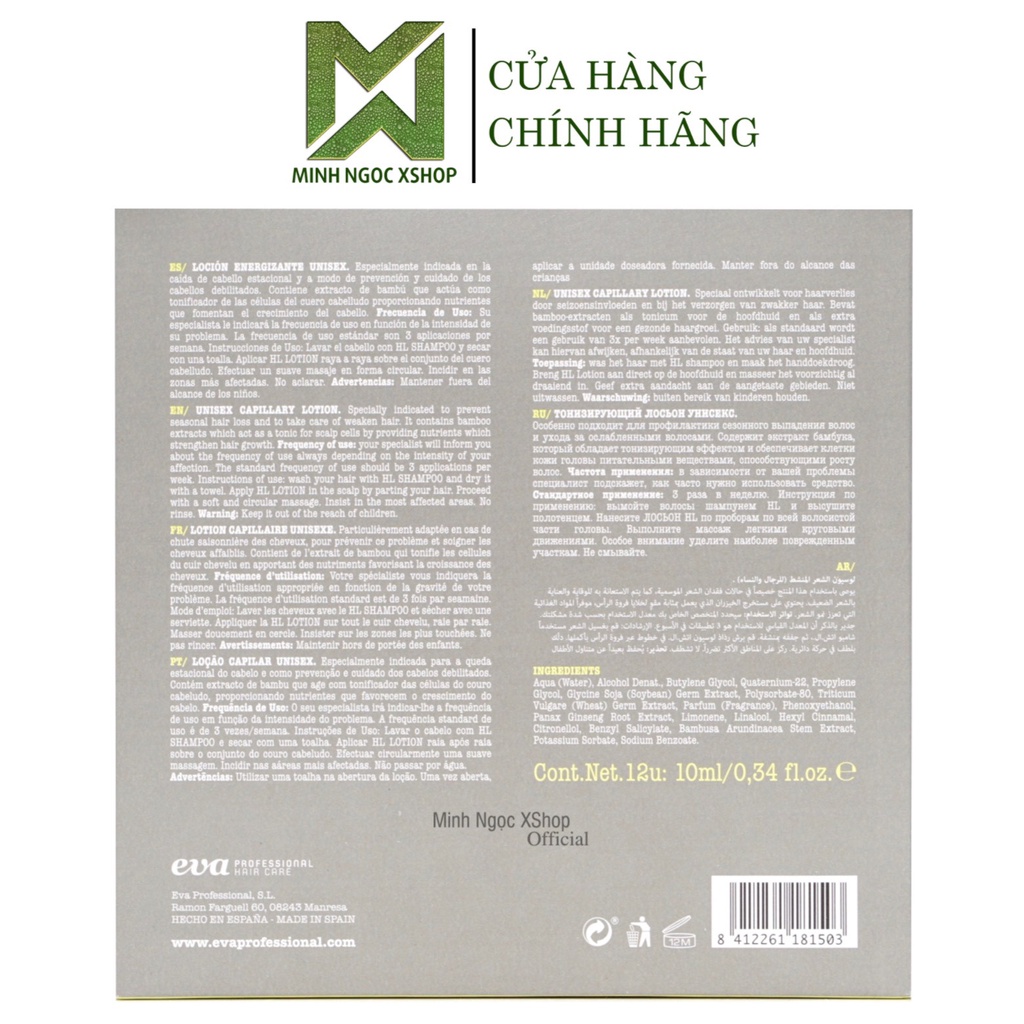 Tinh chất chống rụng kích mọc tóc Eva E Line HL Lotion 12x10ML
