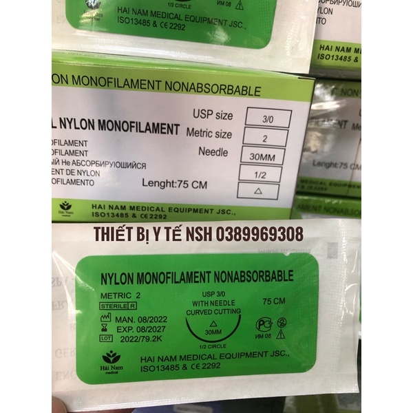 ❤️ Chỉ khâu y tế phẫu thuật nylon Hải Nam,chỉ khâu phẫu thuật nylon không tiêu 2/0 3/0 4/0 5/0 Hải Nam