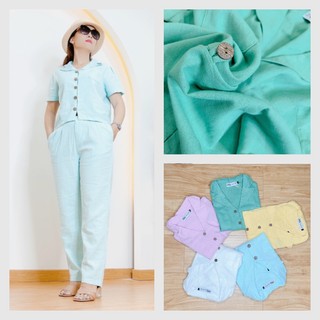 M001 - set quần dài + áo 2 túi