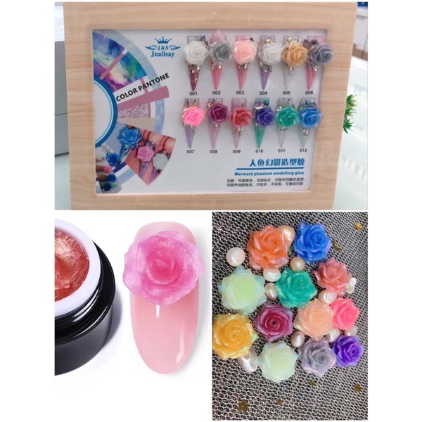 Gel nặn hoa huaxi trang trí móng , không dùng dung dịch