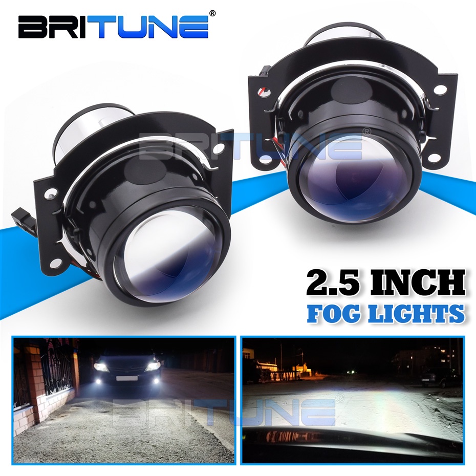 Bóng Đèn Pha LED H11 HID PTF Thấu Kính Bi-xenon 2.5 inch Chuyên Dụng Cho Xe Hơi Xe Máy