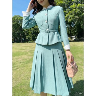 Chân váy midi xếp ly 2 bên D.CHIC MS: 382668