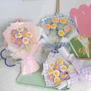 1 bông hoa cúc daisy handmade bằng len