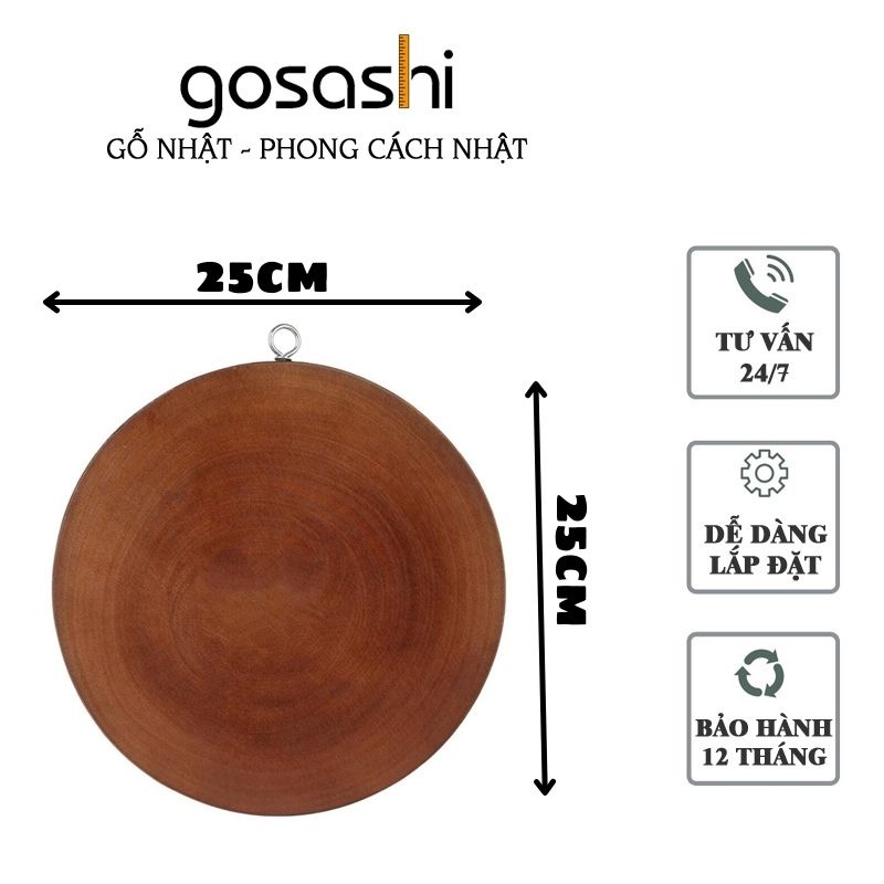 Thớt Gỗ Me Sừn Gosashi 25cm Không Lên Mùn, Không Nứt Nẻ