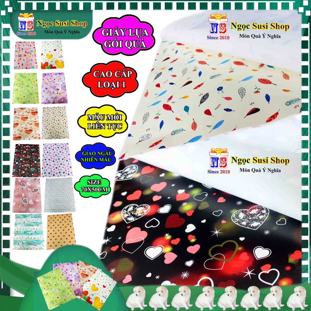 GIẤY GÓI QUÀ LỤA LOẠI TỐT SIZE 70X50CM DÙNG ĐỂ GÓI HỘP QUÀ TRANG TRÍ SIÊU ĐẸP - GIẤY GÓI QUÀ CAO CẤP