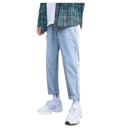QJ035 - QUẦN JEAN BAGGY NAM BASIC XANH BẠC ⚡