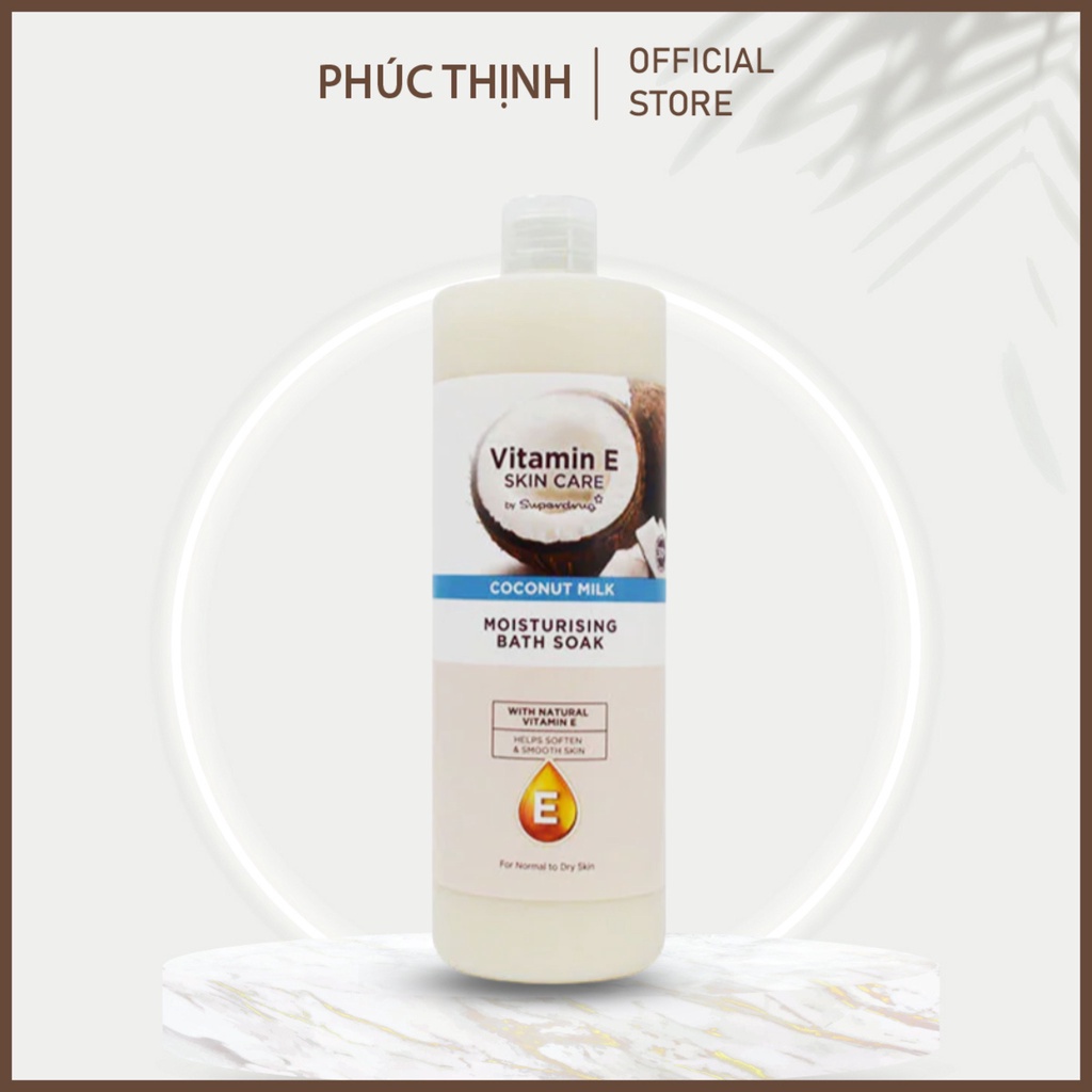 (Nội Địa UK) Sữa Tắm Tăng Cường Dưỡng Ẩm Chứa Vitamin E Chống Lão Hoá Toàn Thân Skincare By Superdrug 500 ML